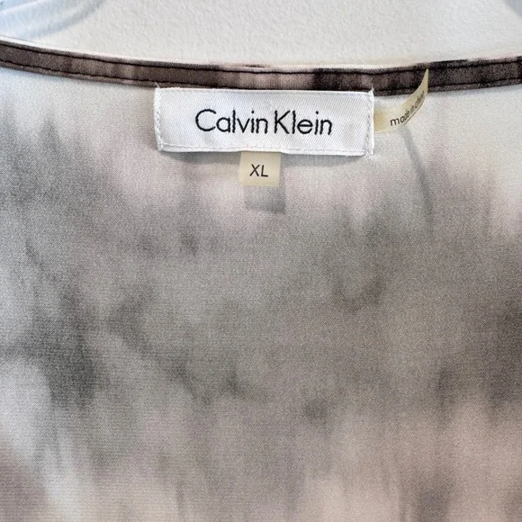 Calvin Klein Brown White Women's Dress Office Business Cocktail Party Size XL - Picture 4 of 6